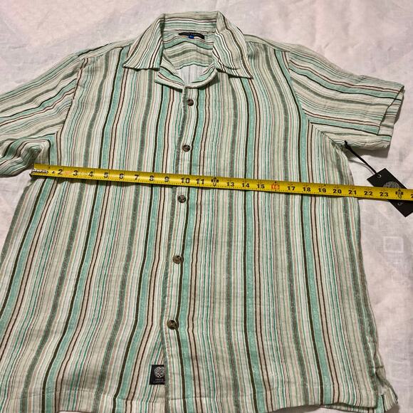 Vince Camuto Short Sleeve Button Up Shirt Men's Double Gauze Size L New - Picture 5 of 9